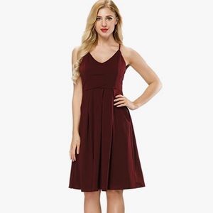 V Neck Spaghetti Straps Dress